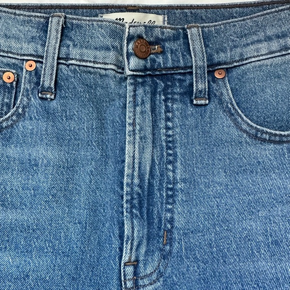 Madewell The Perfect Vintage Jeans Cut-off High Rise Straight Leg. - Picture 2 of 14